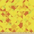 thumbnail image 1 of Geometric Fabric by the Yard, Abstract Modern Circles Design Pattern in Tangerine Tones, Decorative Upholstery Fabric for Chairs & Home Accents, Orange Yellow and Apple Green by Ambesonne, 1 of 5