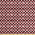 thumbnail image 1 of Ambesonne Geometric Fabric by the Yard Upholstery, Vibrant Grid Tile, 10 Yards, Vermilion Black White, 1 of 4