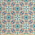 thumbnail image 1 of Geometric Fabric by the Yard, Angled Stripes Composition with Square Design Mosaic Styled Colorful Pattern, Upholstery Fabric for Dining Chairs Home Decor Accents, Multicolor by Ambesonne, 1 of 4