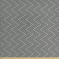 thumbnail image 1 of Ambesonne Geometric Fabric by the Yard Upholstery, Black and White Zigzags, 5 Yards, Black and White, 1 of 4