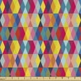 thumbnail image 1 of Ambesonne Geometric Fabric by the Yard Upholstery, Modern Colorful Rhombuses, 3 Yards, Multicolor, 1 of 5