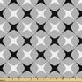 thumbnail image 1 of Ambesonne Geometric Fabric by the Yard Upholstery, Abstract Forms Pattern, 1 Yard, Pale Grey Charcoal Grey, 1 of 5