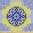 thumbnail image 1 of Geometric Fabric by the Yard, Floral Lace Themed Style Ornamental Symbols, Decorative Upholstery Fabric for Chairs & Home Accents, Multicolor by Ambesonne, 1 of 5