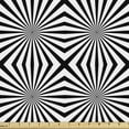 thumbnail image 1 of Ambesonne Geometric Fabric by the Yard Upholstery, Illusive Distorted Lines, 3 Yards, Charcoal Grey and White, 1 of 5
