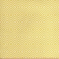 thumbnail image 1 of Ambesonne Geometric Fabric by the Yard Upholstery, Triangle Square Shape, 5 Yards, Marigold and White, 1 of 4