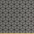 thumbnail image 1 of Ambesonne Geometric Fabric by the Yard Upholstery, Striped Cubes Dimension, 3 Yards, Seal Brown and Eggshell, 1 of 4