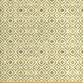 thumbnail image 1 of Ambesonne Geometric Fabric by the Yard Upholstery, Rhombus-Like Pattern, 5 Yards, Earth Yellow and White, 1 of 4