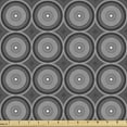 thumbnail image 1 of Ambesonne Geometric Fabric by the Yard Upholstery, Circled Radial Pattern, 3 Yards, Charcoal Grey White, 1 of 5