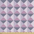 thumbnail image 1 of Ambesonne Geometric Fabric by the Yard Upholstery, Ornamental Grid Pattern, 1 Yard, Purplegrey Pink Bluegrey, 1 of 5