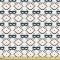 thumbnail image 1 of Ambesonne Geometric Fabric by the Yard Upholstery, Squares Plain Background, 2 Yards, Petrol Blue White, 1 of 5