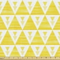 thumbnail image 1 of Ambesonne Geometric Fabric by the Yard Upholstery, Summer Tone Triangles, 3 Yards, Yellow and White, 1 of 5