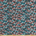 thumbnail image 1 of Ambesonne Geometric Fabric by the Yard Upholstery, Triangle Shapes Mosaic, 5 Yards, Multicolor, 1 of 4