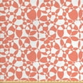 thumbnail image 1 of Geometric Fabric by the Yard, Retro Inspired Repetitive Pattern with Nested Pastel Rounds Print, Upholstery Fabric for Dining Chairs Home Decor Accents, Salmon and White by Ambesonne, 1 of 4