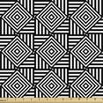 thumbnail image 1 of Geometric Fabric by the Yard, Simplistic Modern Art Image with Monochrome Striped Symmetric Squares, Upholstery Fabric for Dining Chairs Home Decor Accents, Charcoal Grey White by Ambesonne, 1 of 5