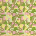 thumbnail image 1 of Geometric Fabric by the Yard, Triangles with Stripes Angular Shapes Abstract Modern Design Creative Mosaic, Decorative Upholstery Fabric for Sofas and Home Accents, Multicolor by Ambesonne, 1 of 4
