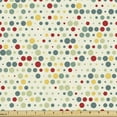 thumbnail image 1 of Geometric Fabric by the Yard Upholstery, Abstract Irregular Repetition of Colorful Funny Big and Little Rounds, Decorative Fabric for DIY and Home Accents, Ivory and Multicolor by Ambesonne, 1 of 5