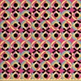 thumbnail image 1 of Ambesonne Geometric Fabric by the Yard Upholstery, Vivid Rounds and Squares, 5 Yards, Pastel Pink Multicolor, 1 of 4