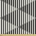 thumbnail image 1 of Ambesonne Geometric Fabric by the Yard Upholstery, Monochrome Vertical Art, 3 Yards, Dark Grey White, 1 of 5