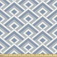 thumbnail image 1 of Ambesonne Modern Fabric by the Yard Upholstery, Diagonal Nested Squares, 1 Yard, Slate Blue Blue White, 1 of 5