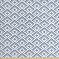 thumbnail image 1 of Geometric Fabric by the Yard Upholstery, Diagonal Entwined Nested Squares Pattern Classical Repeating Design, Decorative Fabric for DIY and Home Accents, Slate Blue Blue White by Ambesonne, 1 of 4