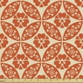 thumbnail image 1 of Ambesonne Geometric Fabric by the Yard Upholstery, Japanese Flowers, 1 Yard, Vermilion Cream, 1 of 5