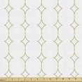 thumbnail image 1 of Ambesonne Geometric Fabric by the Yard Upholstery, Stars in Vertical Design, 1 Yard, Camel and White, 1 of 5