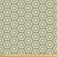 thumbnail image 1 of Ambesonne Geometric Fabric by the Yard Upholstery, Repetitive and Hexagonal, 3 Yards, Laurel Green and Pale Yellow, 1 of 5
