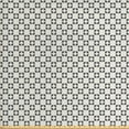 thumbnail image 1 of Geometric Fabric by the Yard Upholstery, Retro Modern Style Repeating Shapes Contemporary Graphic Design, Decorative Fabric for DIY and Home Accents, Eggshell Charcoal Grey by Ambesonne, 1 of 4