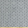 thumbnail image 1 of Ambesonne Geometric Fabric by the Yard Upholstery, Oriental Petals, 5 Yards, Grey Beige, 1 of 4