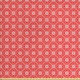 thumbnail image 1 of Geometric Fabric by the Yard Upholstery, Ukraine Traditional Vintage Style Folkloric Motifs Repeating Pattern, Decorative Fabric for DIY and Home Accents, Coral and White by Ambesonne, 1 of 4