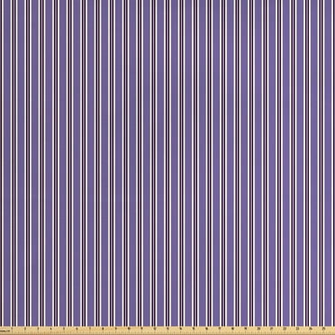 Ambesonne Geometric Fabric by the Yard Upholstery, Winter Inspirations, 5 Yards, Lavender Black White