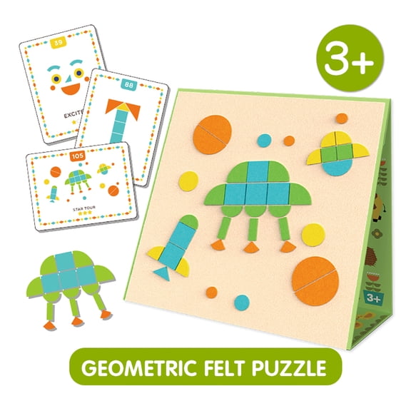 Geometric Felt Painting Collage Handmade DIY Toys for Boys and Girls Creative Toys for Children Birthday Gifts.