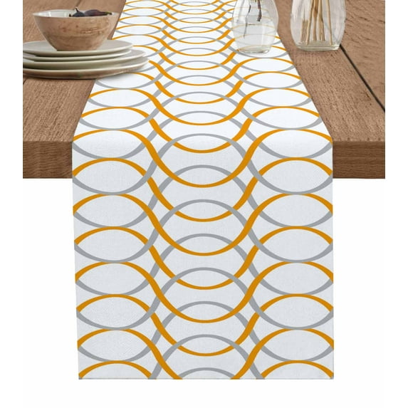 Geometric Figures Dark Red Grey Table Runner ration Home r Dinner Table ration Table r
