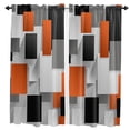 thumbnail image 1 of Geometric Figures Orange Grey Black Curtain Home ration Living Room Short Curtains Window Treatments For Kitchen Bedroom, 1 of 5