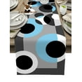thumbnail image 1 of Geometric Figures Sky Blue Grey Table Runner Home Wedding Table Flag Mat Centerpieces Decoration Party Dining Long Tablecloth, 1 of 6