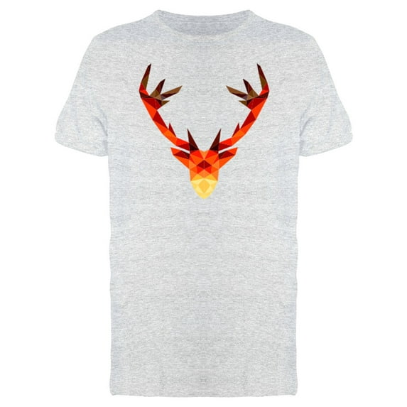 Geometric Fire Deer Silhouette T-Shirt Men -Image by Shutterstock, Male x-Large