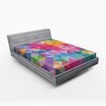 thumbnail image 1 of Ambesonne Geometric Fitted Sheet, Abstract Blurry Image, Full Size, Multicolor, 1 of 2