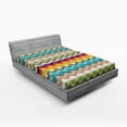 thumbnail image 1 of Ambesonne African Fitted Sheet, Contrast Colors Art, Full Size, Multicolor, 1 of 2