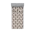 thumbnail image 1 of Geometric Fitted Sheet & Pillow Sham Set, Abstract Earthy Squares in Retro Vibes Pattern of Illustration, Decorative Printed 2 Piece Bedding Decor, Twin, Dark Cocoa Ecru and White, by Ambesonne, 1 of 1