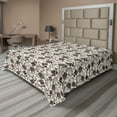 thumbnail image 1 of Geometric Flat Sheet, Abstract Earthy Squares in Retro Vibes Pattern of Illustration, Soft & Comfy Top Sheet Decorative Bedding 1 Piece, California King, Dark Cocoa Ecru and White, by Ambesonne, 1 of 1