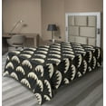 thumbnail image 1 of Ambesonne Geometric Flat Bedding Sheet Soft Top Sheet, Minimalist Stripes Floral, Twin XL, Charcoal Grey Pale Coffee, 1 of 1