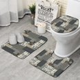thumbnail image 1 of Geometric and Floral Boho Pattern Bathroom Rugs Sets 3 Piece,Toilet Cover Set,Absorbent Non Slip Bathroom Mats Sets with U-Shaped Contour Rug Toilet Rug Set, 1 of 5