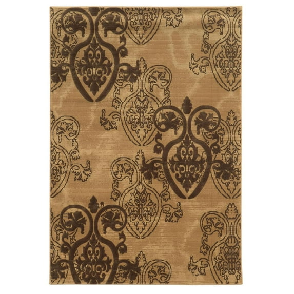 Geometric Floral Flowers Transitional Area Rug