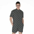 thumbnail image 1 of Geometric Floral Short Sleeve Men'S Rompers Casual Summer Jumpsuits Outfit, 1 of 4