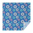 thumbnail image 1 of Geometric Flower and Dot Blue Pattern Square Tablecloth, Waterproof Wipeable Spillproof Washable Table Cover for Home Kitchen Party and Daily Decor 60"x60", 1 of 2