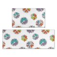 thumbnail image 1 of Geometric Flower and Swirl White Anti Fatigue Kitchen Rugs Set Of 2, Non Slip Washable Decorative Floor Mats for Kitchen Sink Laundry, 17"x30" and 17"x47", 1 of 6