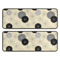 thumbnail image 1 of Geometric Flower and Dahlia Beige Anti Fatigue Kitchen Rugs Set Of 2, Non Slip Washable Decorative Floor Mats for Sink Laundry and Home Use, 17"x47", 1 of 5