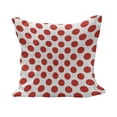 thumbnail image 1 of Geometric Fluffy Throw Pillow Cushion Cover, 50s 60s Old Pop Art Retro Vintage Polka Dots Rounds Circles Design Art Print, Decorative Square Accent Pillow Case, 26" x 26", Scarlet White, by Ambesonne, 1 of 5