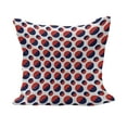 thumbnail image 1 of Geometric Fluffy Throw Pillow Cushion Cover, Abstract Colorful with Half Circles Rounds Art Image, Decorative Square Accent Pillow Case, 16" x 16", Navy Blue Red and White, by Ambesonne, 1 of 5