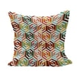 thumbnail image 1 of Geometric Fluffy Throw Pillow Cushion Cover, Abstract Cubes Isometric Hexagonal Shaped Pattern Colorful Retro Design Print, Rectangle Accent Pillow Case, 26" x 16", Mustard Orange, by Ambesonne, 1 of 5